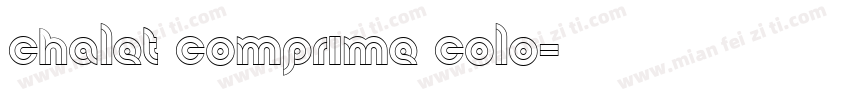 chalet comprime colo字体转换